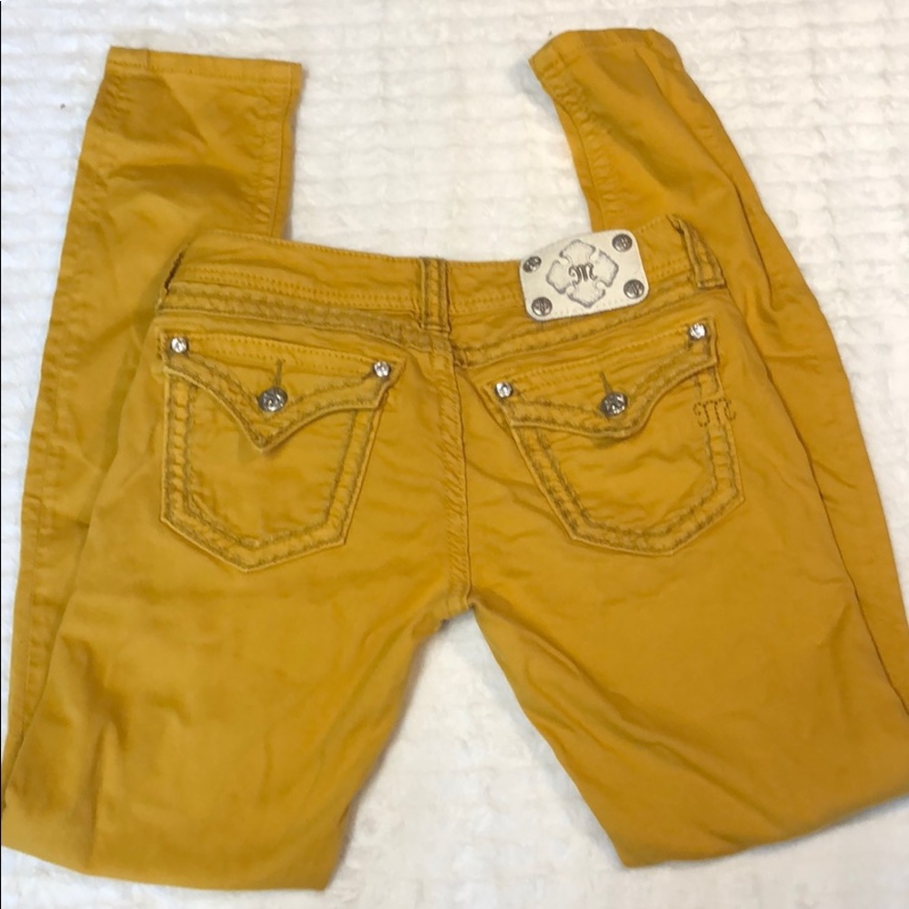 Miss me mustard colored skinny  jeans size 28